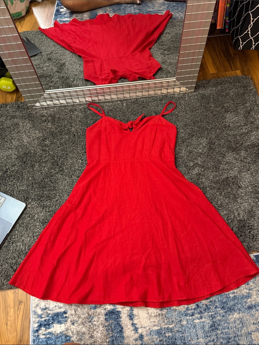 Old Navy Red Spaghetti-Strap Skater Dress